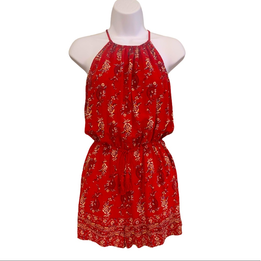 Mossimo Supply Co Red Romper L